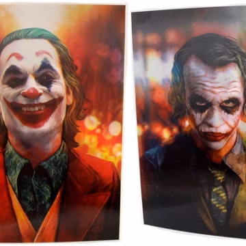 3ct Lenticular 3D Image Holographic Poster - Joker
