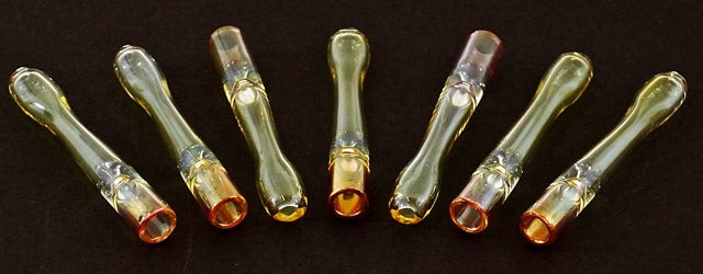 10ct 3" Flatmouth Gold Fumed 1 Hitter Chillum