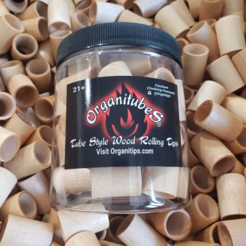 Organitubes Tube Style Wood Rolling Tips - XL Size 40pc Jar