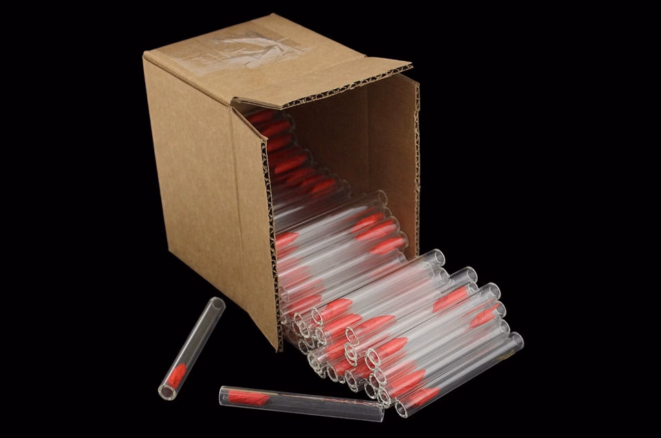 Glass Tube Love Roses 100pk - 4" Thick