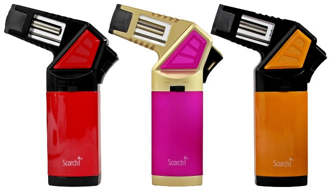 Scorch Torch Deluxe Torch Lighter with Cigar Punch 6pk