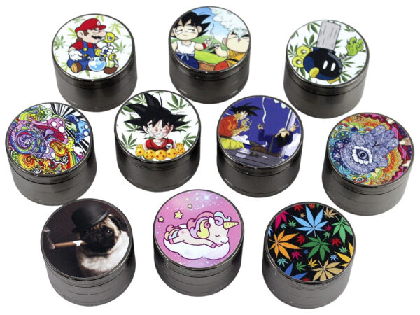 5ct UV Print Premium Zinc Grinder - 63mm - Image 2