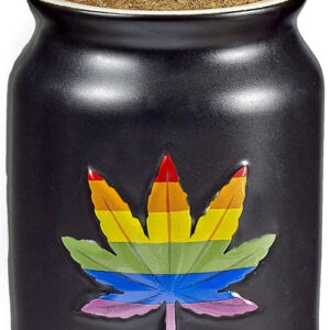 Rainbow Leaf Stash Jar