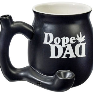 Ceramic Pipe Mug - Roast and Toast - Dope Dad - White Print