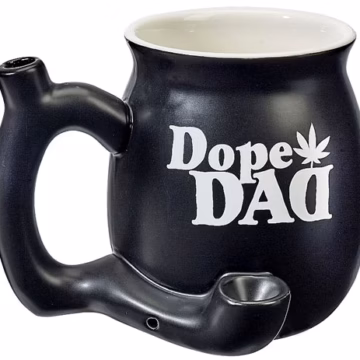 Ceramic Pipe Mug - Roast and Toast - Dope Dad - White Print