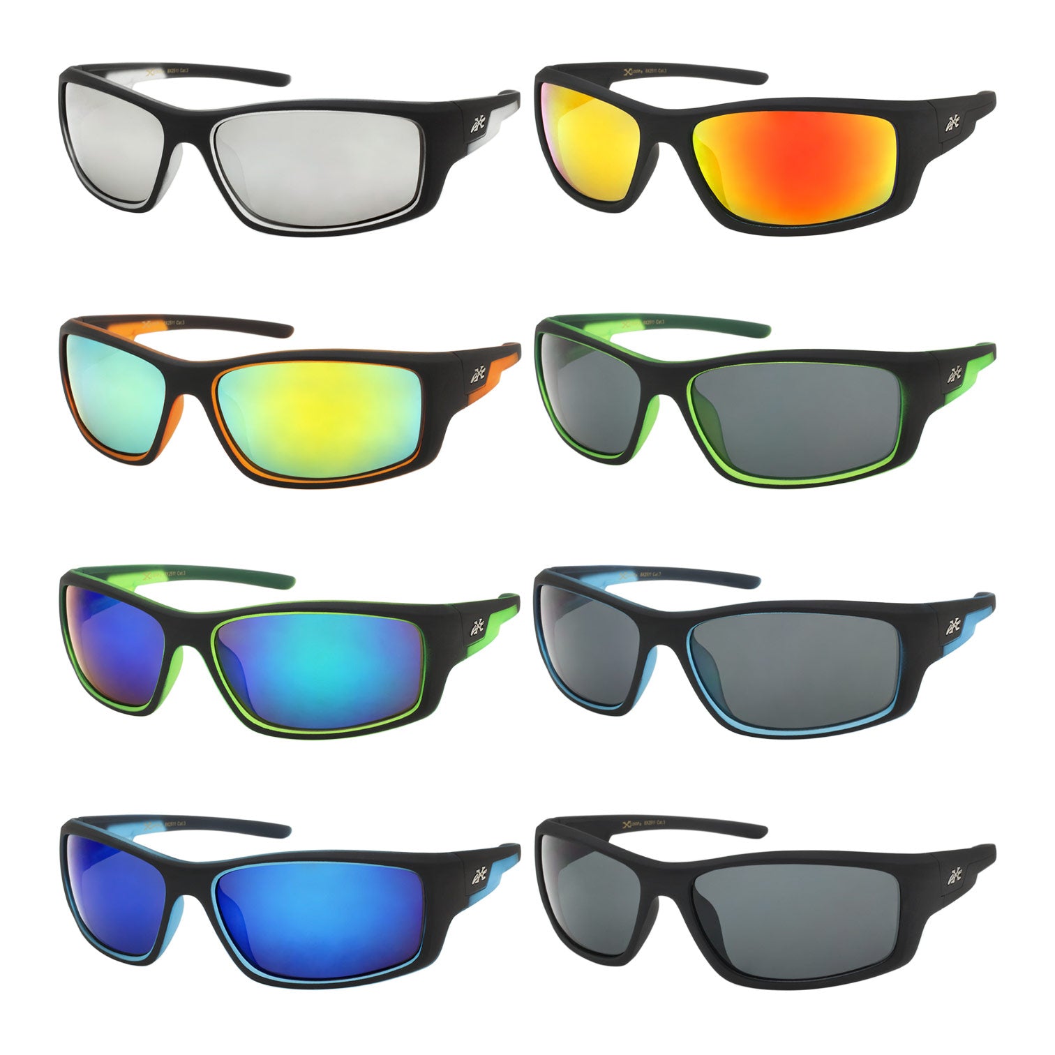 12ct Xloop Sports Wrap Sunglasses 8X2511