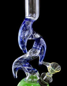 10" Triple Horn Zong Color Art US Made Water Pipe