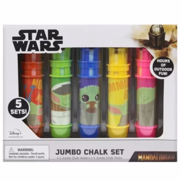 Star Wars Mandalorian Baby Yoda 5pc Jumbo Chalk Sticks with Holders