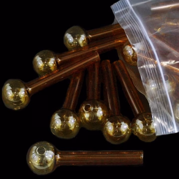 40ct 4" 12mm Amber Glass Oil Burner