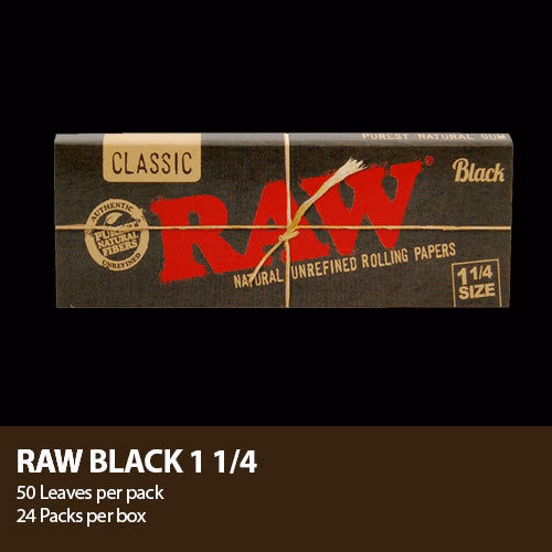 Raw Rolling Paper - Classic - Black 1 1-4