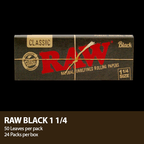 Raw Rolling Paper - Classic - Black 1 1-4