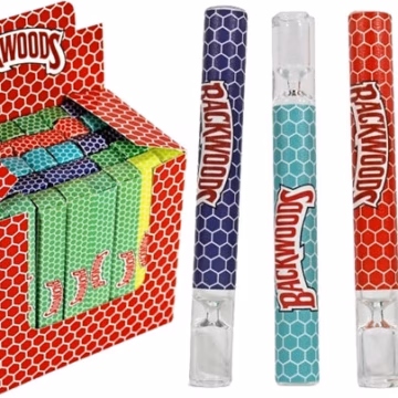 Backwoods 1 Hitter Glass Chillum Assortment 40pk