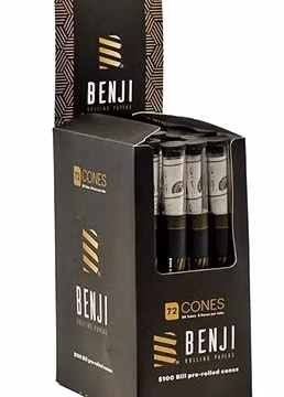 Benji 100 Dollar Bill Pre-Rolled Cones 24pk