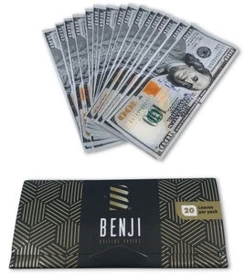 Benji 100 Dollar Bill Rolling Papers and Tips 24pk