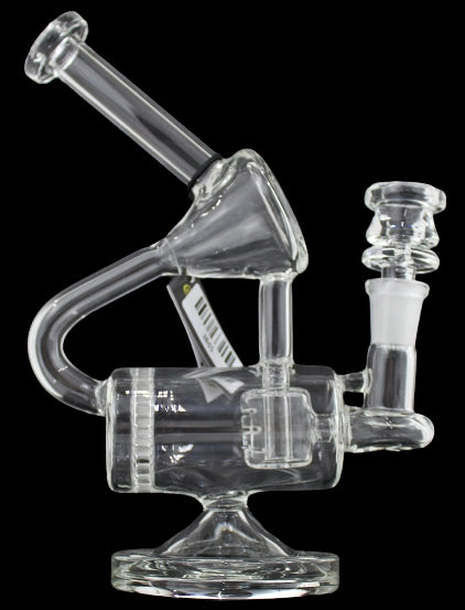 8″ Bent Neck Honeycomb Perk Recycler Water Pipe