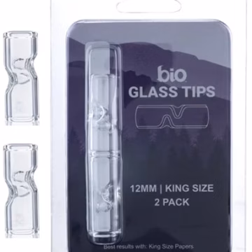 20ct Bio Glass Tips - 12mm 2pk King Size