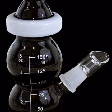 6" Baby Bottle 14mm Oil Rig - Black