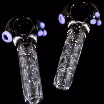 2ct 3" Pinched Glass Chamber Tube Spoon
