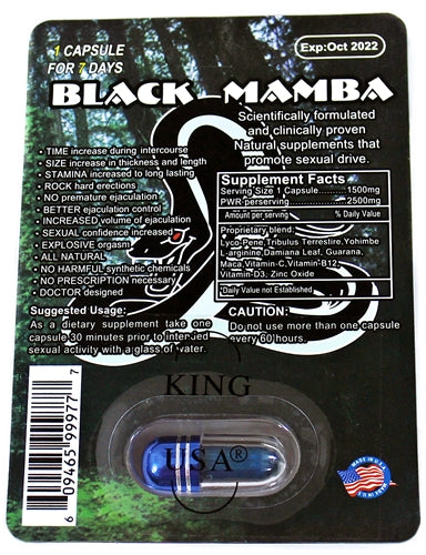 Black Mamba 18000 Male Enhancement Capsules