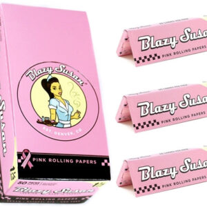 Blazy Susan Premium Pink Rolling Papers - 1 1-4