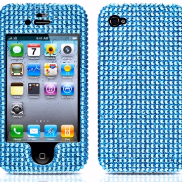 Blue Rhinestone Diamond Case for iPhone 4-4s