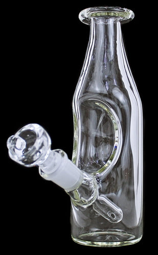 6" Bottle Icer Glass On Glass Water Pipe
