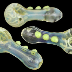 6ct 4" Triple Marble Fuming Flower Head Hand Pipe