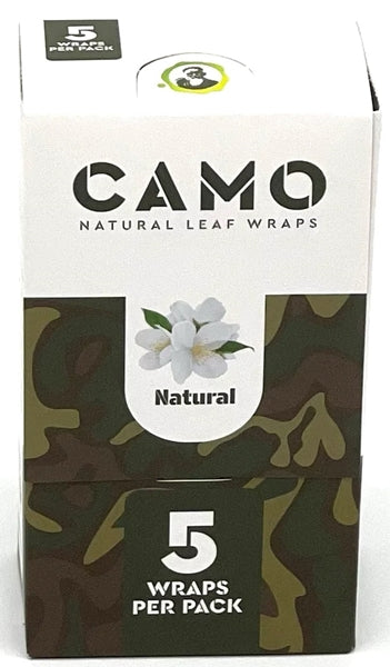 Afghan Hemp Camo Self-Rolling Natural Leaf Wraps - Natural