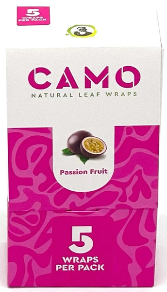 Afghan Hemp Camo Self-Rolling Natural Leaf Wraps - Passion Fruit