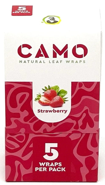 Afghan Hemp Camo Self-Rolling Natural Leaf Wraps - Strawberry