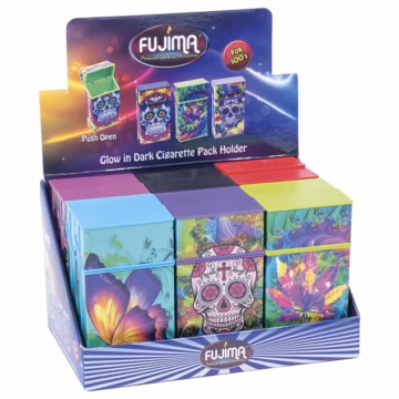 Cigarette Case Glow In Dark Trippy Designs - 100s