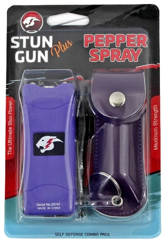 Cheetah Stun Gun Plus Pepper Spray Combo