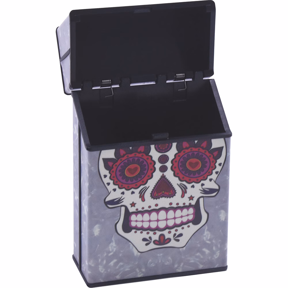 Cigarette Case Skull & Leafs Shell Design - King Size