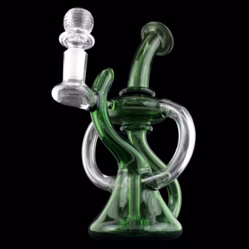 8" Triple Tube Curved Recycler Water Pipe