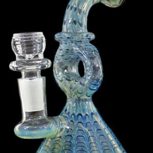 6" Raked Fuming Donut Vortex Beaker Water Pipe