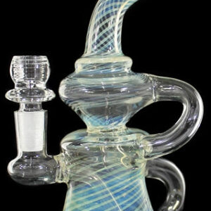 7" Fuming Swirl Dual Tube Recycler Water Pipe