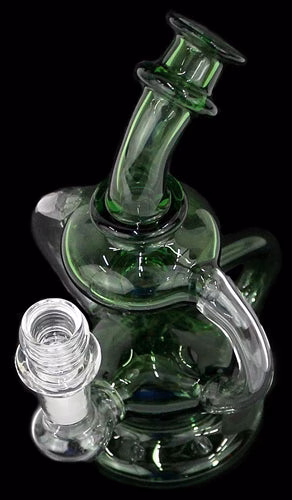 7" Triple Tube Color Glass Recycler Water Pipe - Image 4