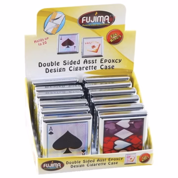 Double Side Epoxcy Design Cigarette Case - 85mm 12pk