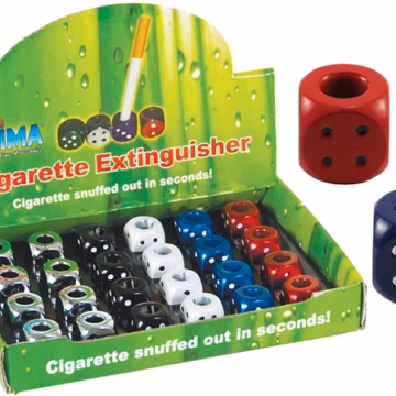 Cigarette Extinguisher Metal Dice Snuffer 24pk