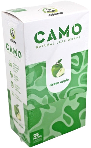 Afghan Hemp Camo Self-Rolling Natural Leaf Wraps - Green Apple