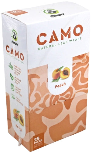 Afghan Hemp Camo Self-Rolling Natural Leaf Wraps - Peach