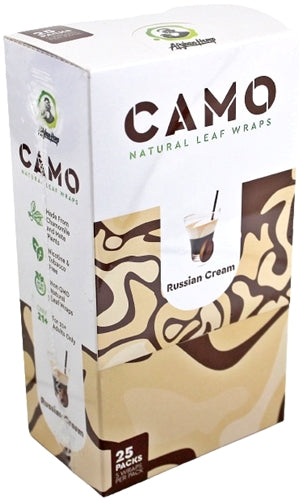 Afghan Hemp Camo Self-Rolling Natural Leaf Wraps - Russian Cream