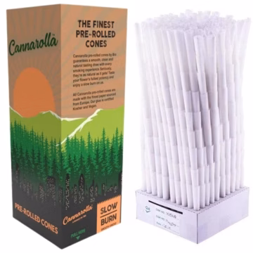 Cannarolla Pre-Roll Cones - Classic White - King Size 109mm x 26mm