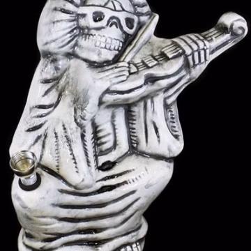 9" Ceramic Death Violin Water Pipe