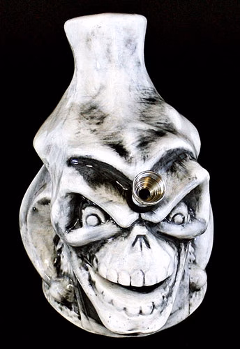 8" Ceramic Joker Skull Water Pipe