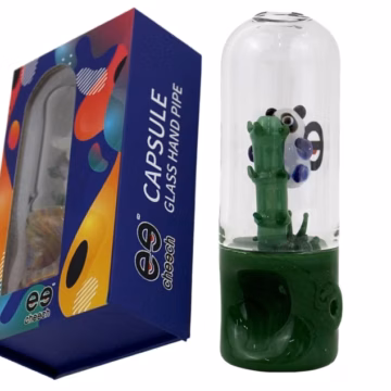 Cheech Capsule Hand Pipe with Cleaning Tool - Bamboo Panda