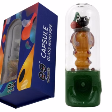 Cheech Capsule Hand Pipe with Cleaning Tool - Bee Hive