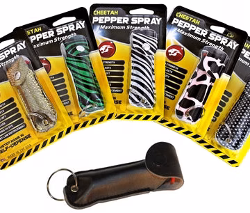 5ct Cheetah 1-2 oz Pepper Spray Animal Bling Assortment