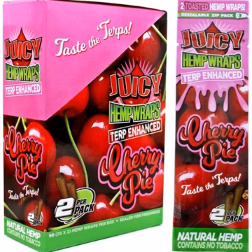 Juicy Hemp Wraps Terp Enhanced - Cherry Pie