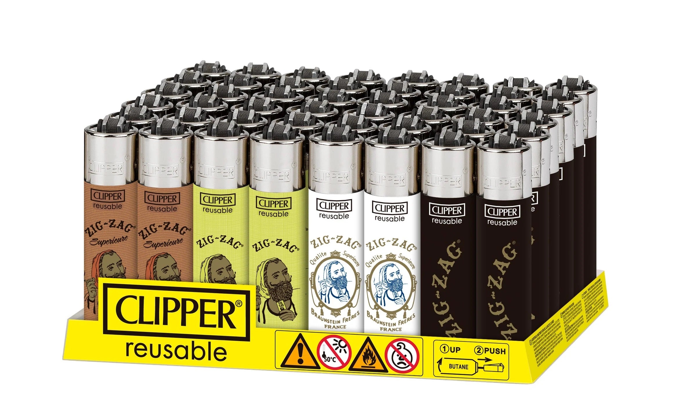 Clipper Lighter - Zig-Zag Collection #1 48pk